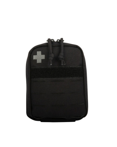 TT Tac Pouch Medic Noir - Pochette médicale tactique avec fixation MOLLE et ouverture rapide.