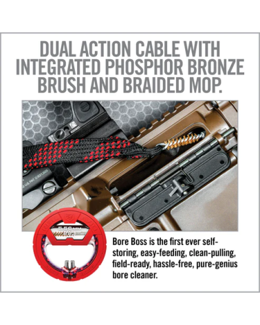 Kit Bore Boss 17HMR de Real Avid avec câble, brosse et étui rigide