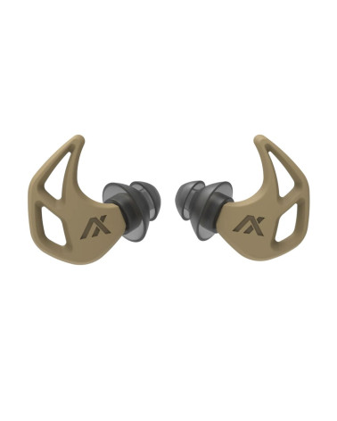 Bouchons d’oreilles X20 tan AXIL, protection auditive tactique et discrète