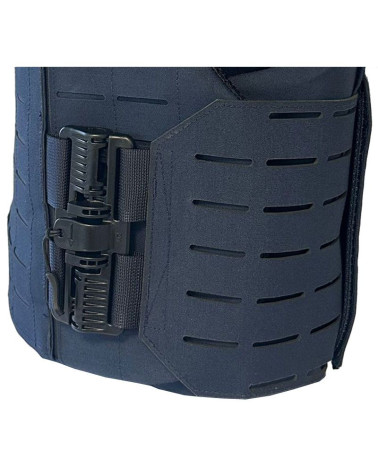 Housse Quick Release Premium pour Police Municipale par Le Protecteur, vue portée avec accessoires