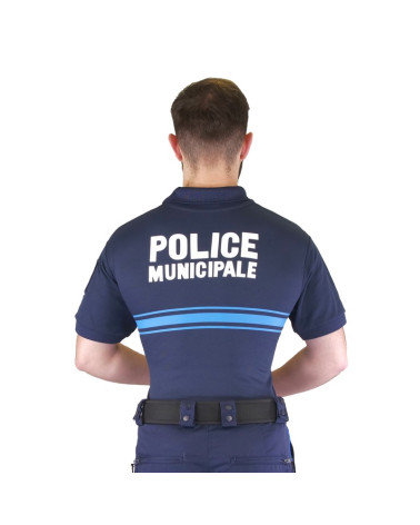 Polo manches courtes Police Municipale Le Protecteur avec marquage officiel