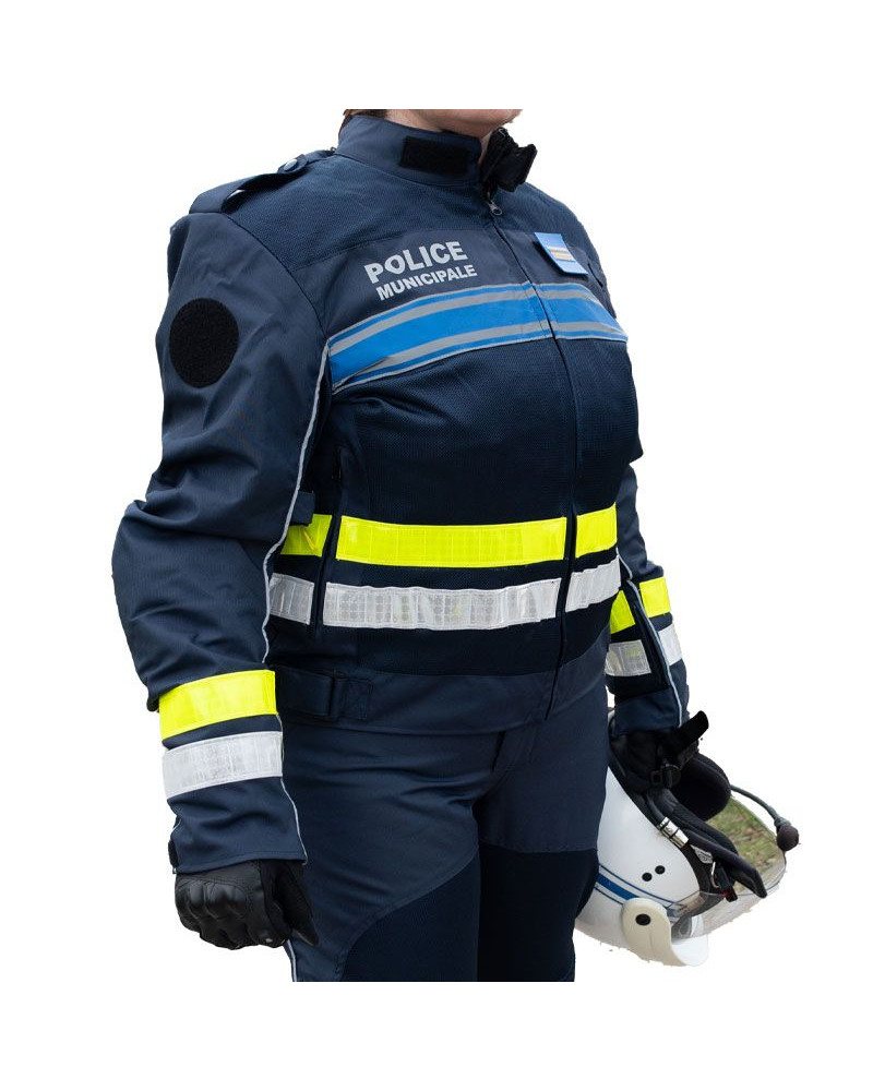Blouson moto été Police Municipale Le Protecteur avec marquages haute visibilité