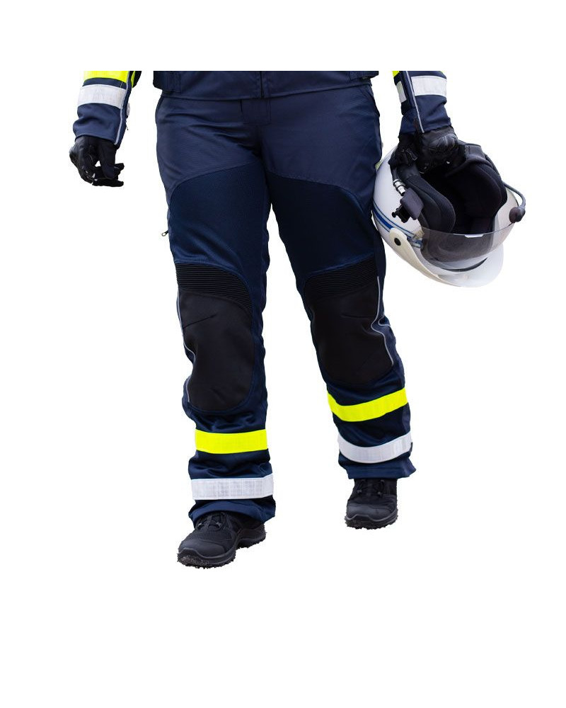 Pantalon moto été Police Municipale Le Protecteur avec protections et bandes réfléchissantes