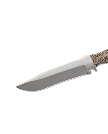 Couteau TX Bowie Wildsteer avec lame brossée et paracorde camouflage désert  plus manche ergonomique
