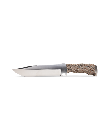 Couteau TX Bowie Wildsteer avec lame brossée et paracorde camouflage désert  plus manche ergonomique