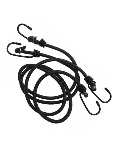 Corde élastique noire Fosco pour fixation tactique et équipement outdoor