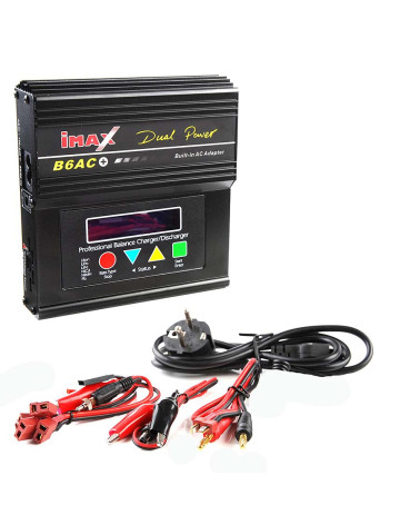 Chargeur de batterie IMAX B6AC+ pour LiPo, NiMH, NiCd avec alimentation secteur et 12 V