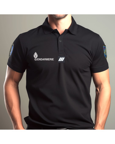 Polo Gendarmerie Noir – OPEX, respirant et discret pour les missions terrain