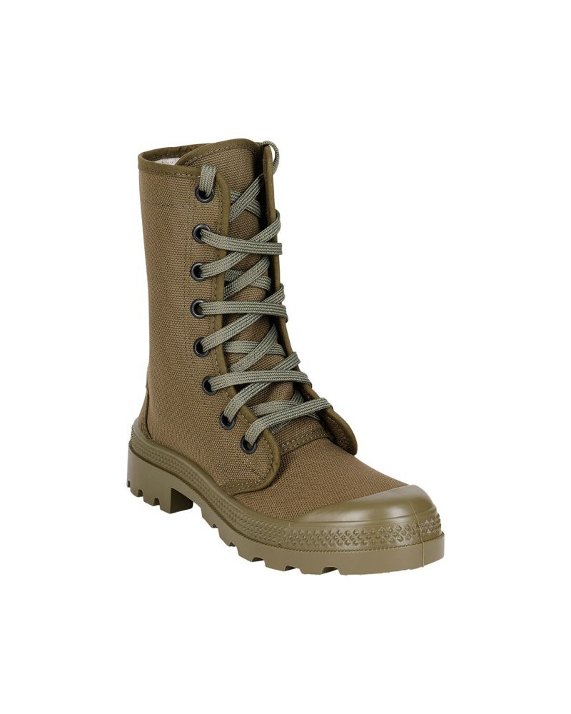 Rangers A.R.E.S en toile verte avec semelle crantée injectée et capsule de protection avant