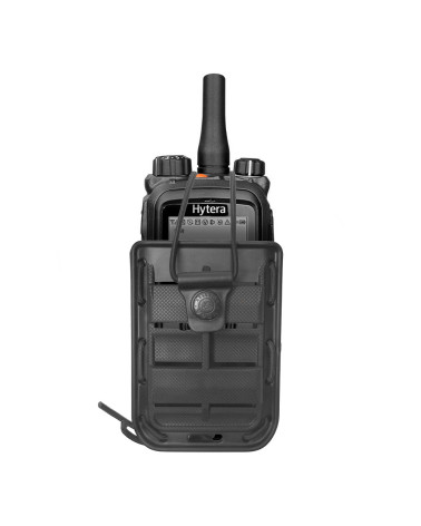 Porte-radio noir Vega Holster 8BL19 avec fixation ceinture et MOLLE