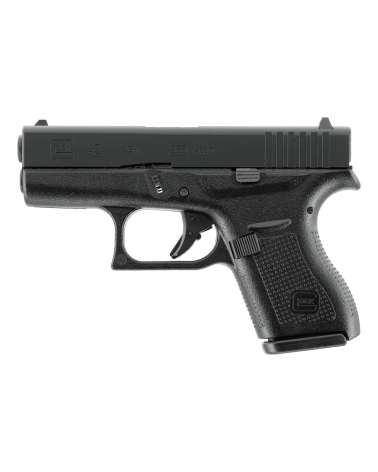 Réplique Glock 42 GBB 6mm – Pistolet airsoft ultra-compact avec culasse métallique et blowback.
