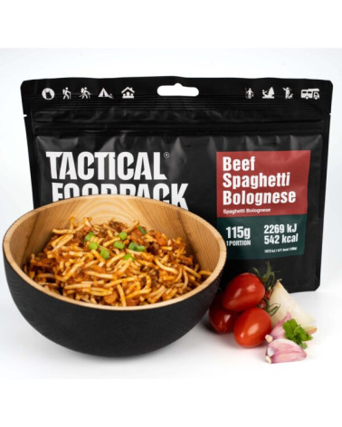 Pâtes au bœuf bolognaise lyophilisées - Tactical Foodpack, repas outdoor