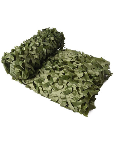 Filet de camouflage forêt 3x3 m MIL-TEC, conçu pour une dissimulation optimale en milieu naturel.