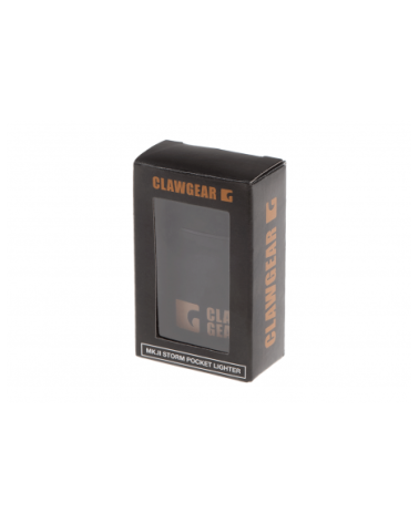 Briquet Storm Noir Clawgear – Résistant au vent et aux conditions extrêmes.
