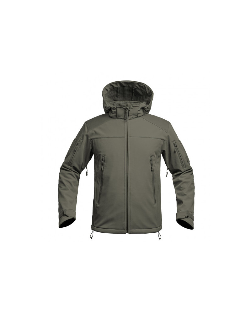 Veste Softshell V2 FIGHTER A10 Equipment – Vert olive, renforts CORDURA & capuche