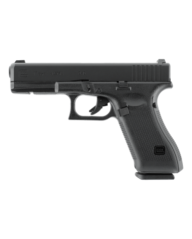 Réplique airsoft Glock 17 Gen5 GAZ 6mm noir avec marquages officiels